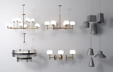 Light Luxury Chandelier 3d model