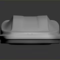 Sleek White Curved Cover With Smooth Surface And Modern Design For Appliance Housing