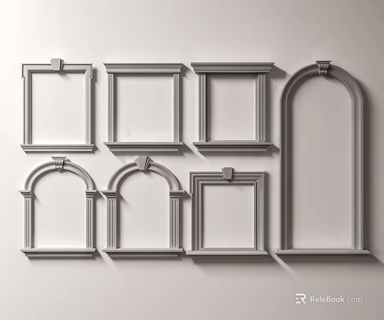 Versatile Hardware Tools Featuring Various Shapes Metal Frames For Decorative And Construction Use 3d model 