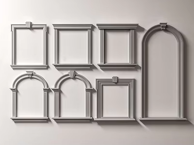 Versatile Hardware Tools Featuring Various Shapes Metal Frames For Decorative And Construction Use 3d model