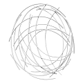 Abstract Black And White Line Art Design With Intertwined Geometric Shapes