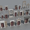 Traditional Chinese Style Gate Chinese Style Gate Homestay Gate Large Dwellings 3d model