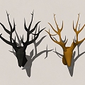 Deer Head Pendant European Deer Head Wall Decoration Pendant Nordic Deer Head Wall Decoration Deer Head Decoration Wall Three-dimensional Wall Decoration 3d model