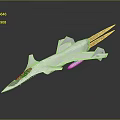 Detailed White Fighter Jet Model With Red Exhaust Flames On Dark Reflective Surface