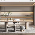 Modern study 3d model