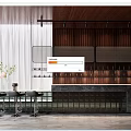 Modern Reception Desk Front Desk 3d model