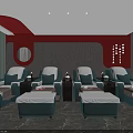 Luxurious SPA Sauna Interior Design With Massage Beds Soft Lighting And Elegant Decor