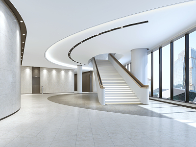 Modern Hall Front Hall 3d model