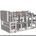 Industrial Equipment System With Pipeline Valves Control Panel Tanks And Metal Components