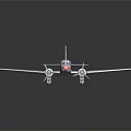 Vintage White Propeller Airplane Model With Colorful Markings And BF EC Wing Logos
