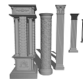 European Roman Column 3d model