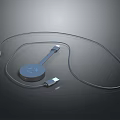 Practical USB Cable Organizer With Round Base And Long Flexible Cord Design