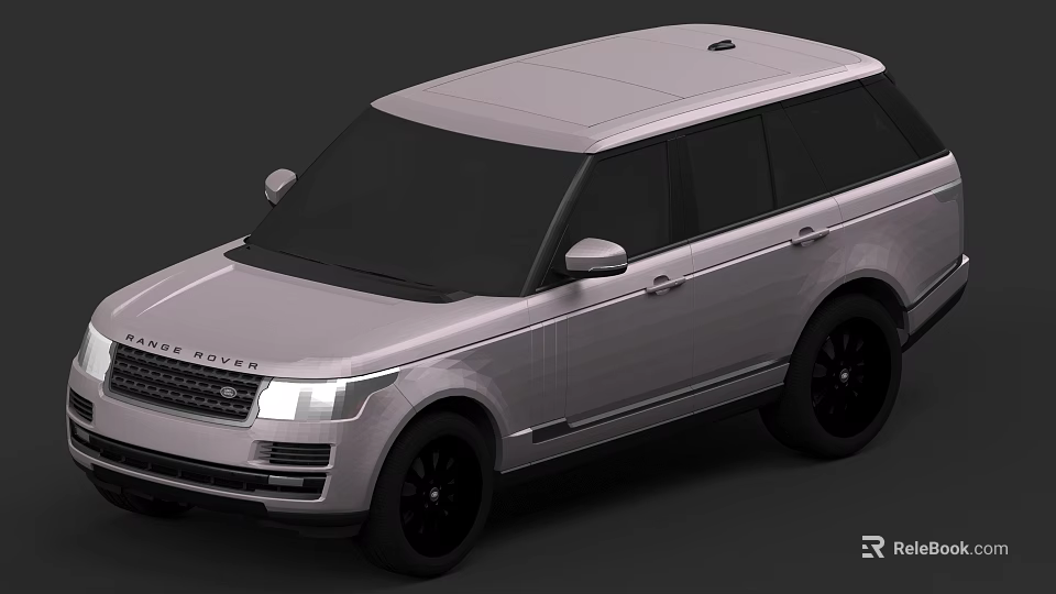 Silver Land Rover Range Rover SUV With Black Wheels Modern Exterior And 3D Rendered Design 3d model 