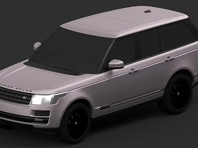 Silver Land Rover Range Rover SUV With Black Wheels Modern Exterior And 3D Rendered Design 3d model