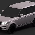 Silver Land Rover Range Rover SUV With Black Wheels Modern Exterior And 3D Rendered Design
