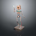 modern robot unicycle robot twin-wheeled robot 3d model