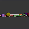Colorful Assorted Candies Display With Lollipops Candy Canes And Chocolate Pieces