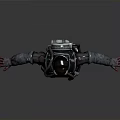 3D Combat Character Model With Tactical Gear Goggles And Outstretched Arms