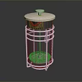 Modern Stainless Steel Ice Bucket With Lid And Metal Stand For Home Use