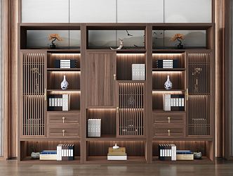 New Chinese Bookcase 3d model