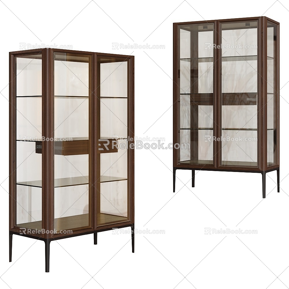 ATS Glass Bookcase 18 3d model