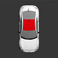 Sleek Silver Sports Car With Red Roof And Red Alloy Wheels Design