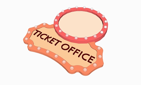 Modern Light Plate Playground Light Plate Ticket Sales 3d model