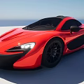 Red Sleek Modern Sports Car Exterior With Black Wheels And Streamlined Design