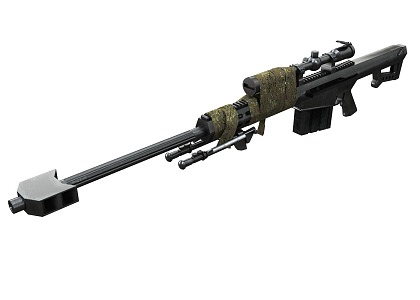 Barrett M82A1 rifle sniper rifle light 50 Barrett M82A1 rifle sniper rifle light 50 3d model