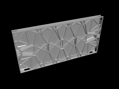 Metallic Panel With Intricate Geometric Pattern Design And Textured Surface Structure 3d model