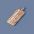 Natural Wooden Cutting Board With Ergonomic Handle And Smooth Surface For Kitchen Use