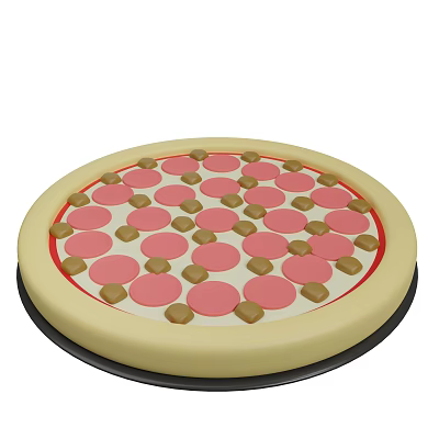 Modern pizza pie food cartoon pizza cartoon pie cartoon food 3d model