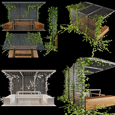 Modern climbing vine 3d model