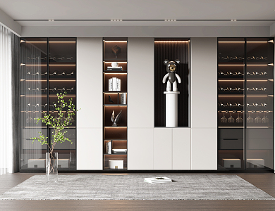 Modern Wine Cabinet 3d model