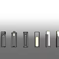 Modern Outdoor Lights With Various Black And White Designs And Different Structures 3d model
