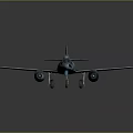 Teal Camouflage Vintage Military Aircraft Model With Detailed Design And Landing Gear