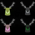 Origami Style Deer Head Shaped Decorative Wall Lamps In Multiple Colors