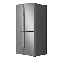 Modern Stainless Steel Refrigerator Freezer With Sleek Double Doors Design