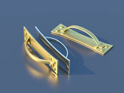 Door handle hardware 3d model