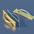 Door handle hardware 3d model