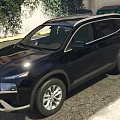Black Hyundai SUV Featuring Modern Exterior Design Sleek Headlights And Bold Grille