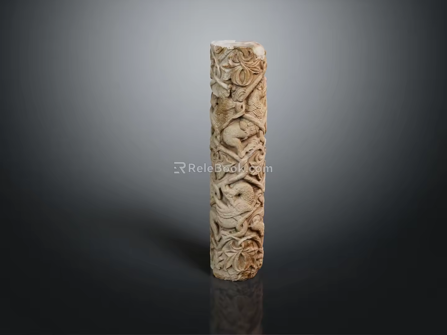 European Style Column Stone Column Carved Column Stone Column 3d model