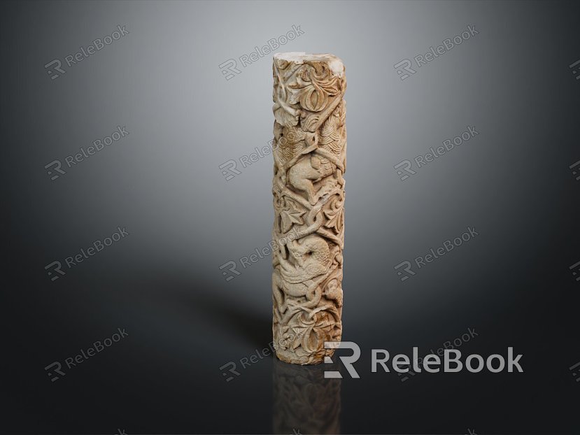 European Style Column Stone Column Carved Column Stone Column model