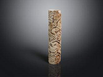 European Style Column Stone Column Carved Column Stone Column 3d model