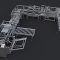 Industrial Equipment Automated Production Line With Conveyor Belts Metal Frames And Machinery Components