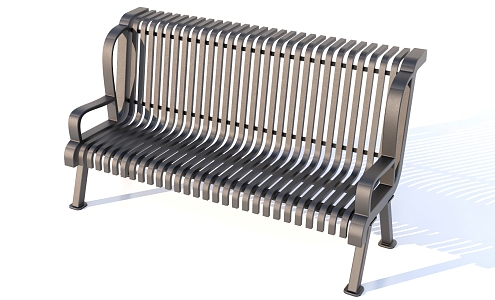 Long Chair Outdoor Bench Park Rest Chair 3d model