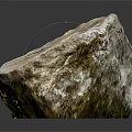 Natural Wooden Stone Displaying Surface Cracks Mossy Details and Rustic Organic Texture