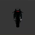 Modern Dark Green Motorcycle with Sleek Body Black Seat Metallic Components and Gray Floor Reflection
