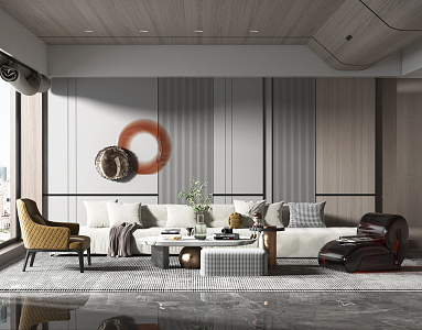 modern living room 3d model