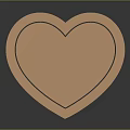 Heart Shaped Wooden Ornament Decor Set With Intricate Floral And Spiral Patterns